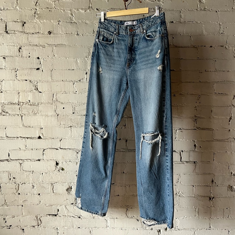 Zara High-Waisted Blue Denim